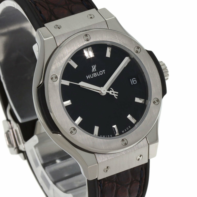 宇舶錶 581.NX.1171.RX 經典融合系列鈦金屬腕錶,鈦金屬/橡膠/皮革錶帶,女款-3