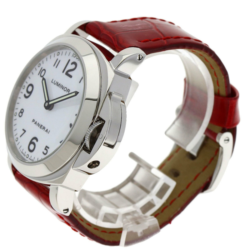 沛納海 PAM00114/OP6568 Luminor Base 44毫米精鋼/皮革男士腕錶-1