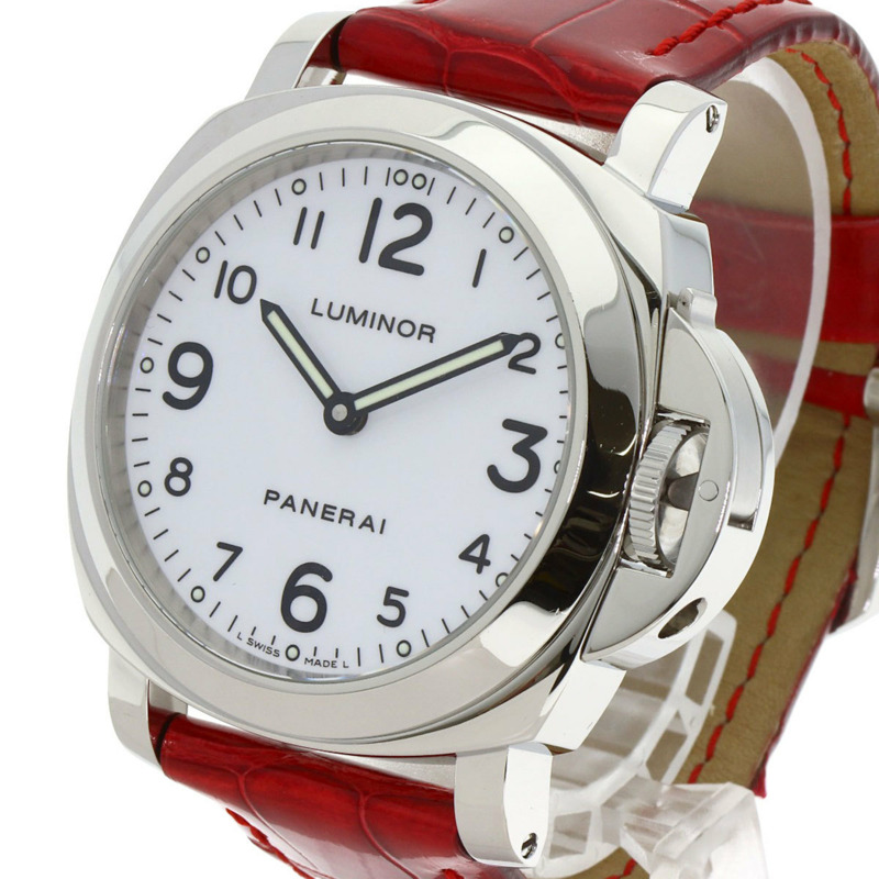 沛納海 PAM00114/OP6568 Luminor Base 44毫米精鋼/皮革男士腕錶-2