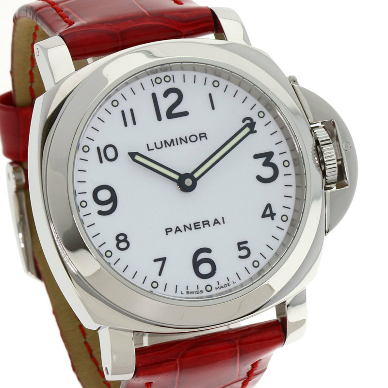 沛納海 PAM00114/OP6568 Luminor Base 44毫米精鋼/皮革男士腕錶-3