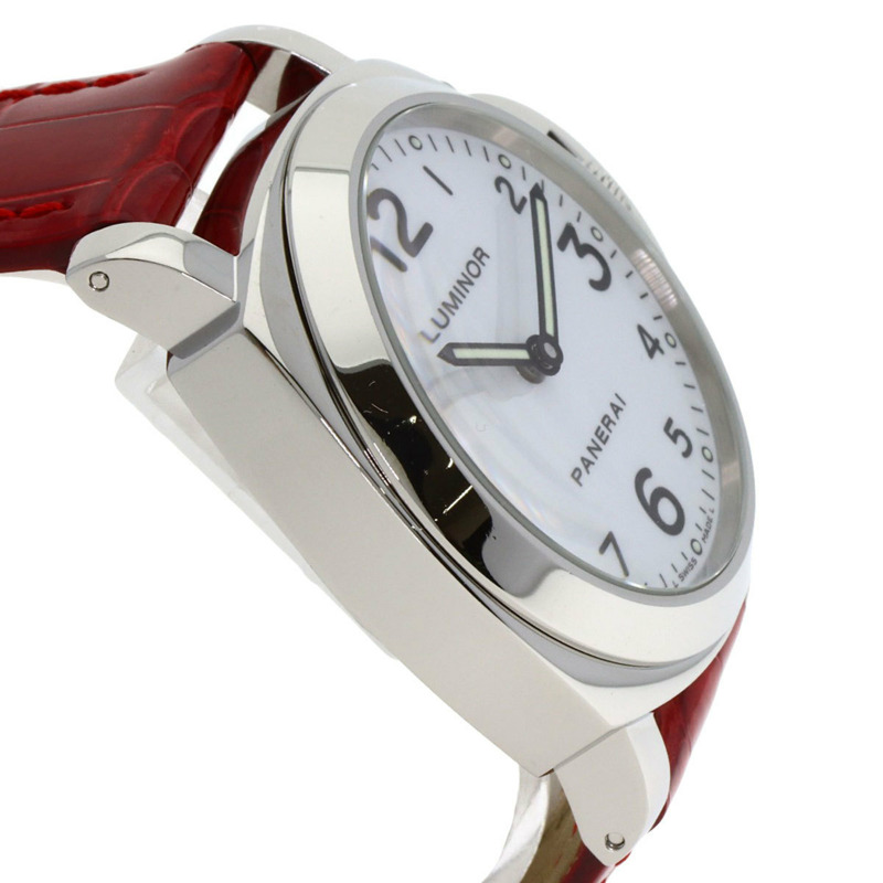 沛納海 PAM00114/OP6568 Luminor Base 44毫米精鋼/皮革男士腕錶-5