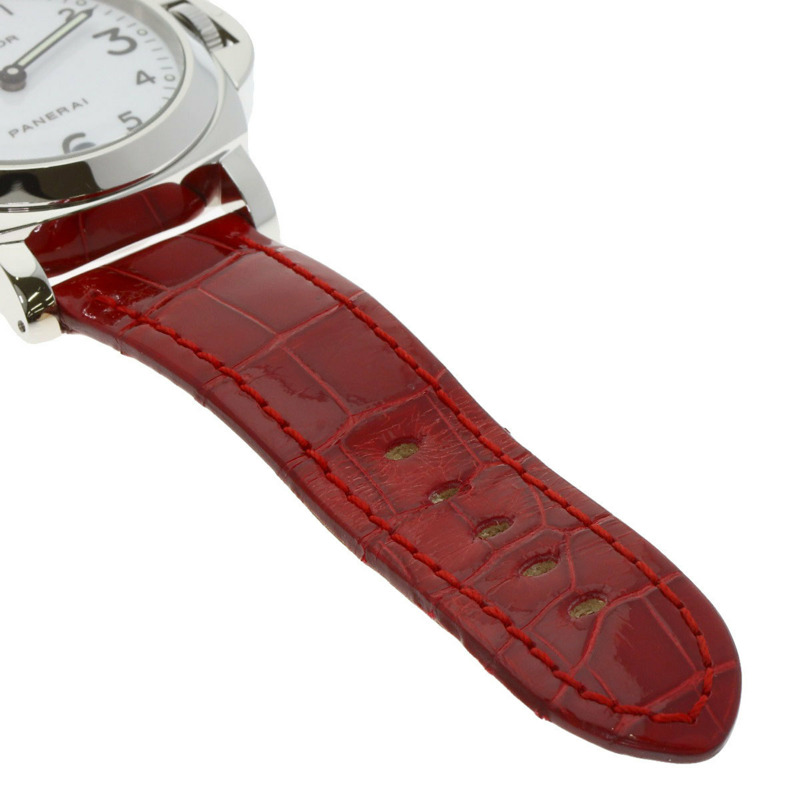 沛納海 PAM00114/OP6568 Luminor Base 44毫米精鋼/皮革男士腕錶-8