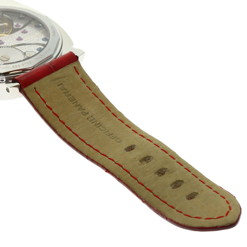 沛納海 PAM00114/OP6568 Luminor Base 44毫米精鋼/皮革男士腕錶-9