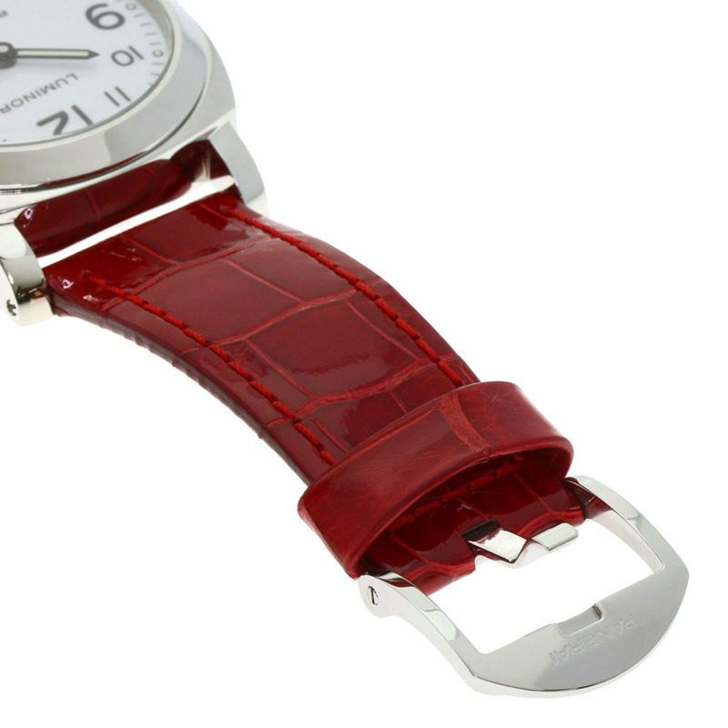 沛納海 PAM00114/OP6568 Luminor Base 44毫米精鋼/皮革男士腕錶-10