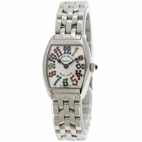 Franck Muller 2252 QZ MAG COL Tonneau Curvex Magic Color 女士不銹鋼腕錶