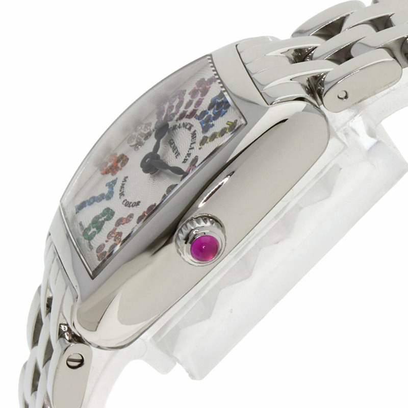 Franck Muller 2252 QZ MAG COL Tonneau Curvex Magic Color 女士不銹鋼腕錶-4