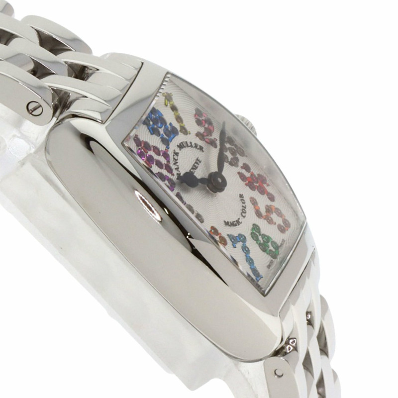 Franck Muller 2252 QZ MAG COL Tonneau Curvex Magic Color 女士不銹鋼腕錶-5