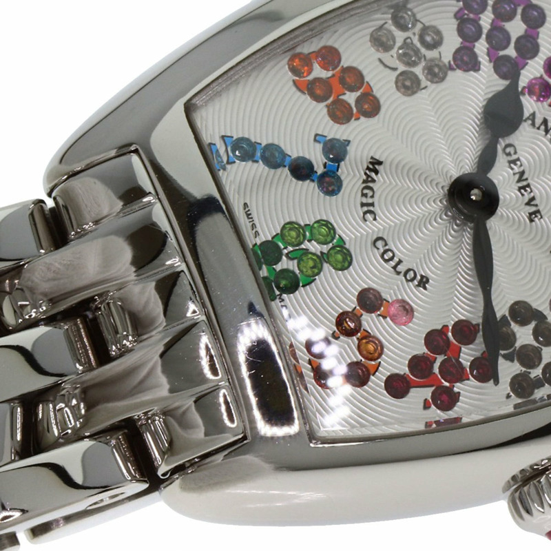 Franck Muller 2252 QZ MAG COL Tonneau Curvex Magic Color 女士不銹鋼腕錶-14