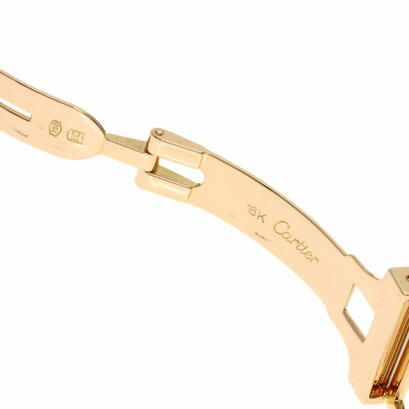 卡地亞 VLC 路易旺多姆 LM 鑽石腕錶，18K 黃金/18K 三色鑽石，女款-8