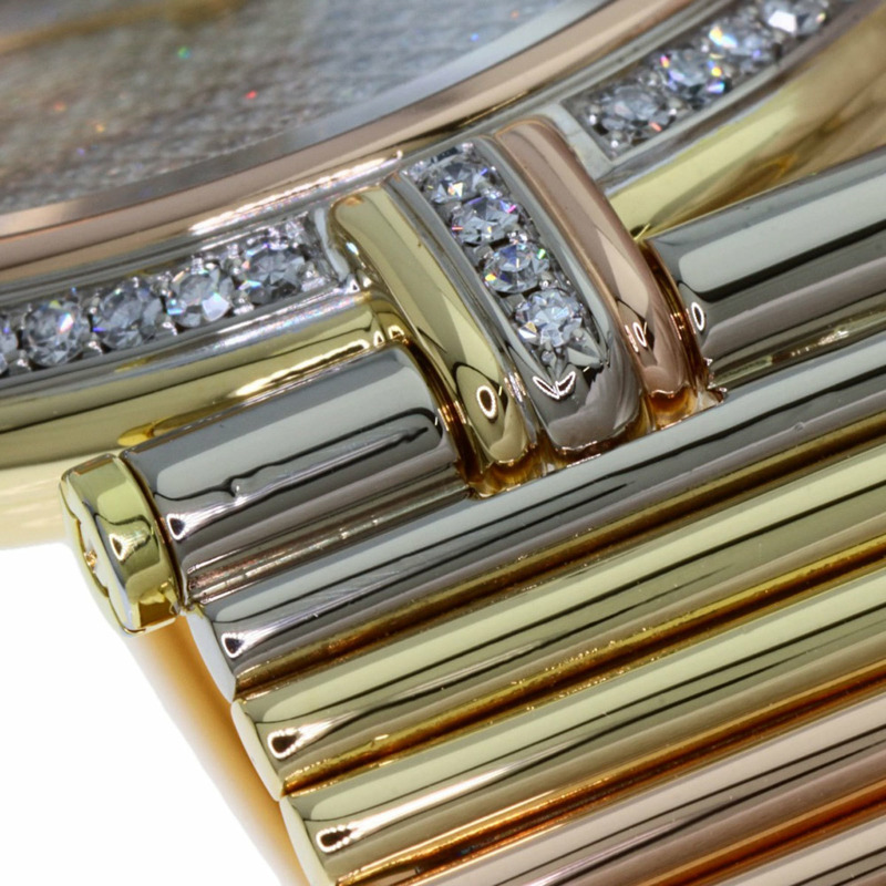 卡地亞 VLC 路易旺多姆 LM 鑽石腕錶，18K 黃金/18K 三色鑽石，女款-17