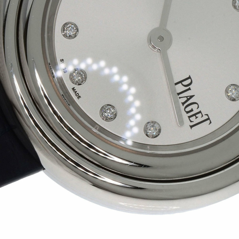 伯爵 G0A43080 Possession 女士鑲鑽腕錶,精鋼錶殼搭配皮革錶帶。-19