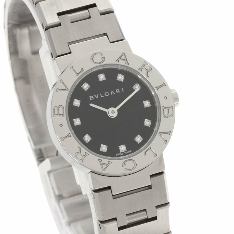 寶格麗 BB23SS/12 12P 鑲鑽女錶 不鏽鋼/SS-3