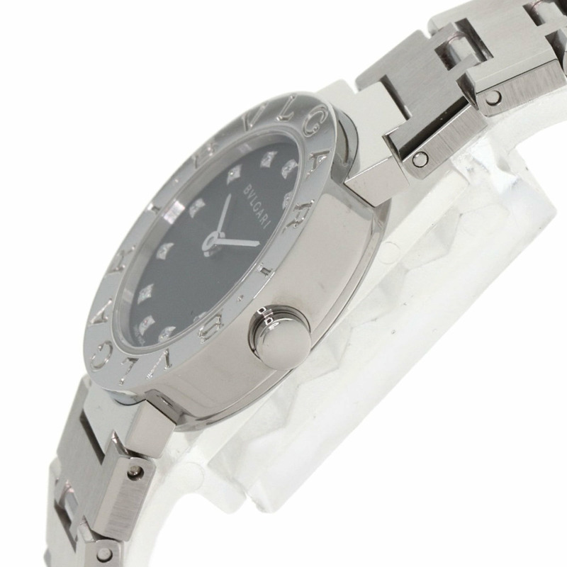 寶格麗 BB23SS/12 12P 鑲鑽女錶 不鏽鋼/SS-4