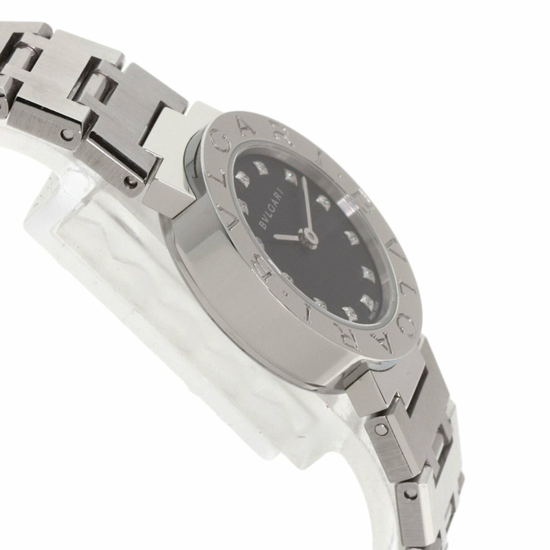 寶格麗 BB23SS/12 12P 鑲鑽女錶 不鏽鋼/SS-5