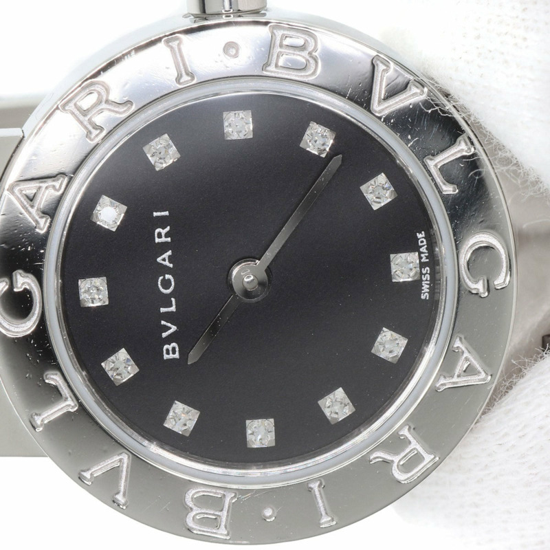 寶格麗 BB23SS/12 12P 鑲鑽女錶 不鏽鋼/SS-22