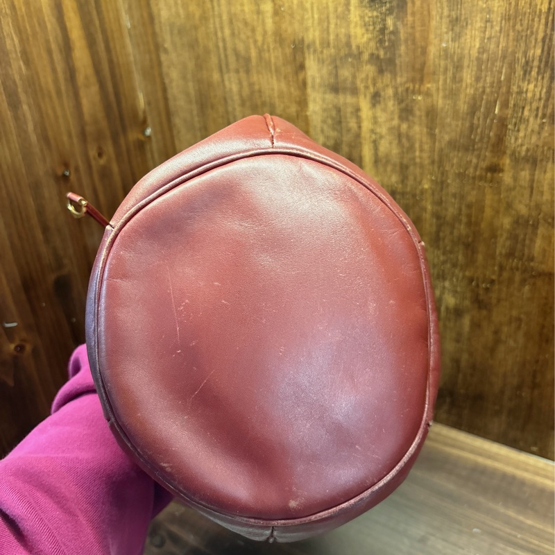 Cartier 紅色皮革水桶包-2