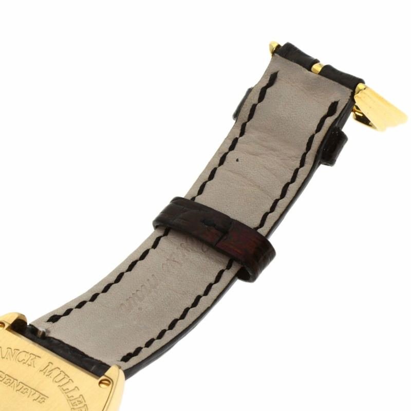 Franck Muller 7502QZ Tonneau Curvex Color Dreams腕錶,18K黃金錶殼搭配皮革錶帶,女款-11