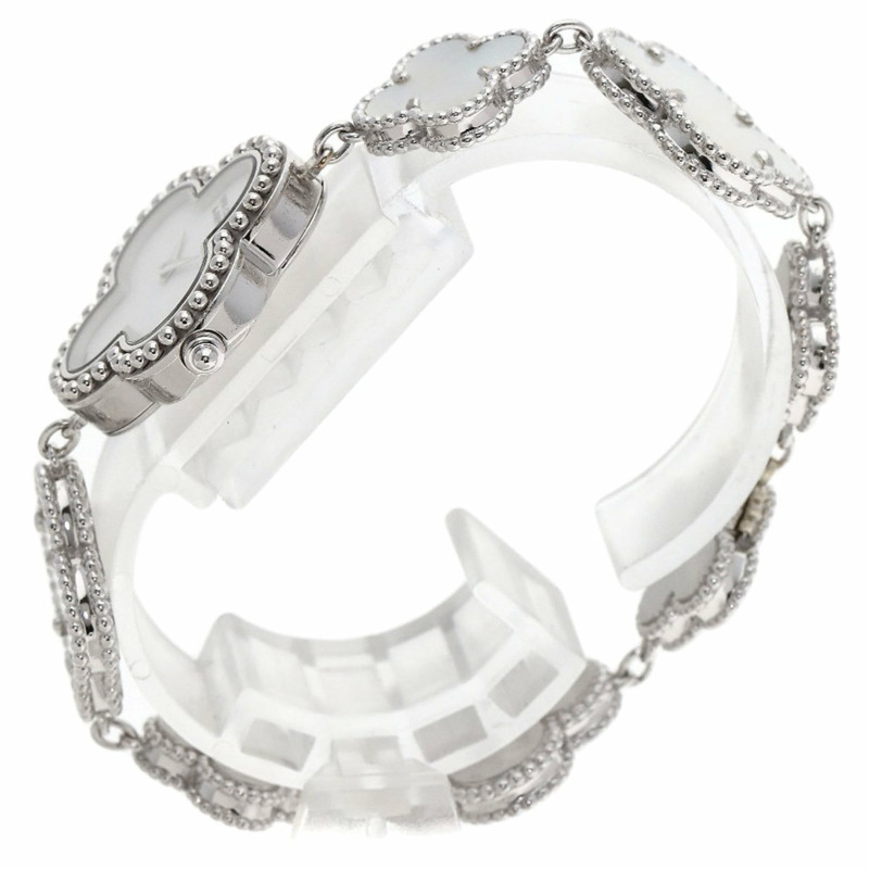 梵克雅寶 (Van Cleef & Arpels) VCARO40S00 復古 Alhambra 系列腕錶,18K 白金/18KWG 女士款-1