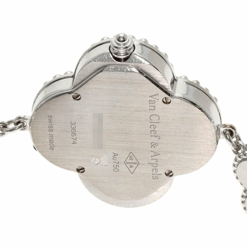 梵克雅寶 (Van Cleef & Arpels) VCARO40S00 復古 Alhambra 系列腕錶,18K 白金/18KWG 女士款-6