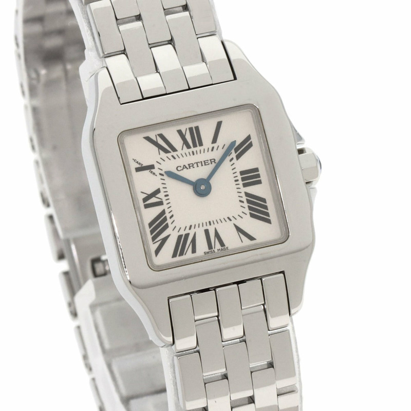 卡地亞 W25064Z5 Santos Demoiselle SM 女士精鋼腕錶-3