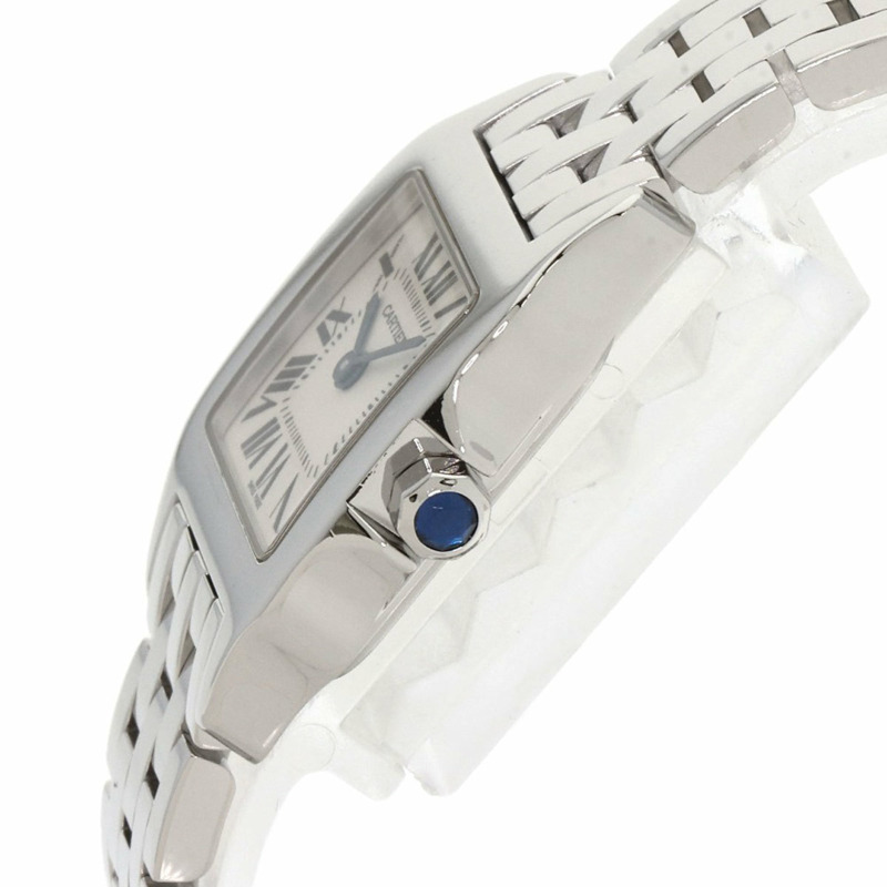 卡地亞 W25064Z5 Santos Demoiselle SM 女士精鋼腕錶-4