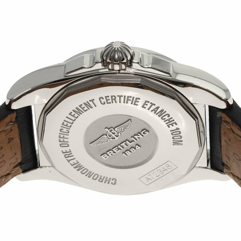 百年靈 Galactic 29 8P 鑲鑽錶圈,不鏽鋼/皮革錶帶,女錶,A72348-6