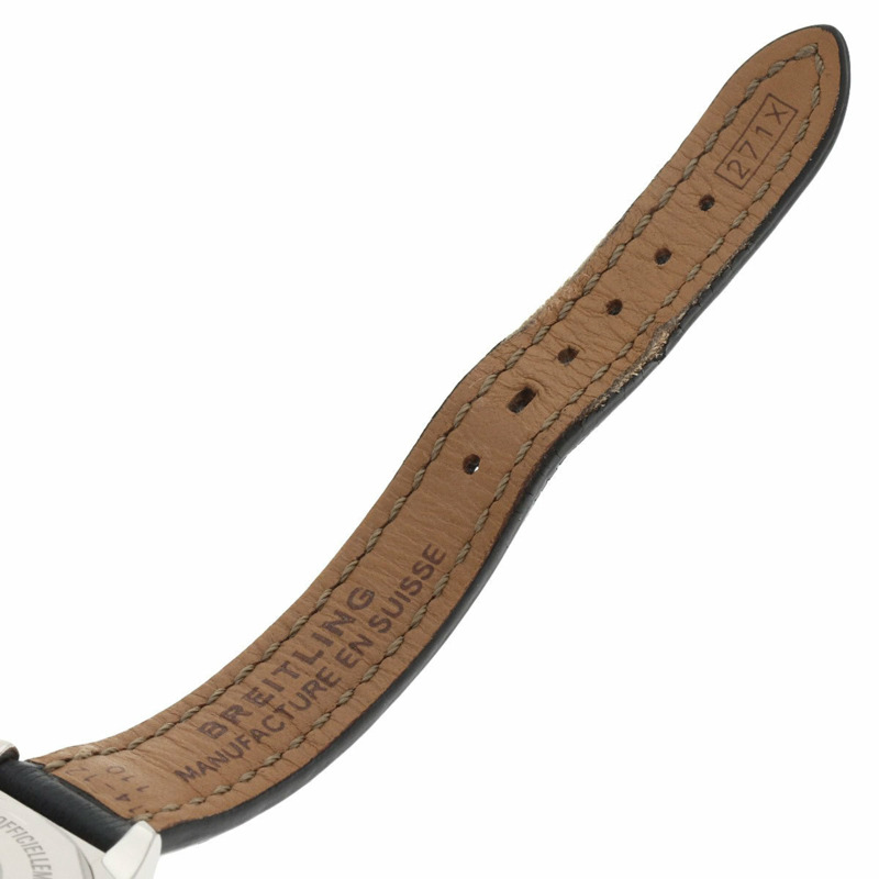 百年靈 Galactic 29 8P 鑲鑽錶圈,不鏽鋼/皮革錶帶,女錶,A72348-9