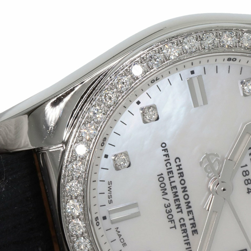 百年靈 Galactic 29 8P 鑲鑽錶圈,不鏽鋼/皮革錶帶,女錶,A72348-20