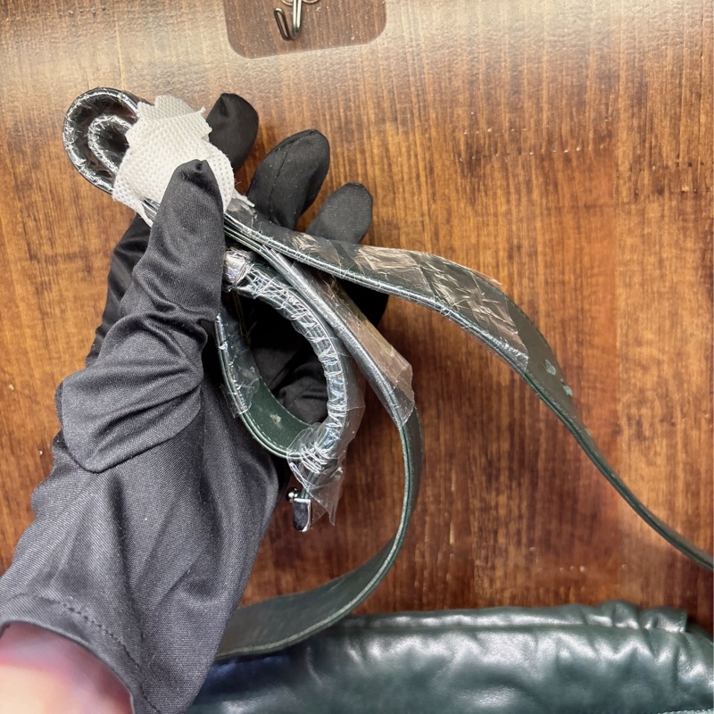 Bally 綠色皮革斜挎包-4