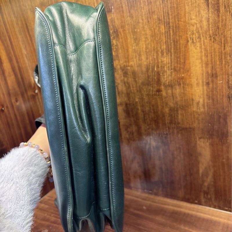 Bally 綠色皮革斜挎包-5