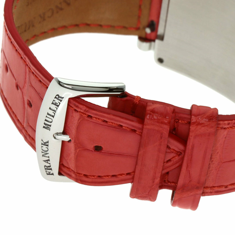Franck Muller 6002MQZ Master Square 女士腕錶,不鏽鋼錶帶搭配皮革錶帶-7
