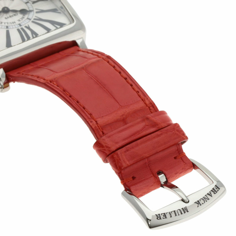 Franck Muller 6002MQZ Master Square 女士腕錶,不鏽鋼錶帶搭配皮革錶帶-10