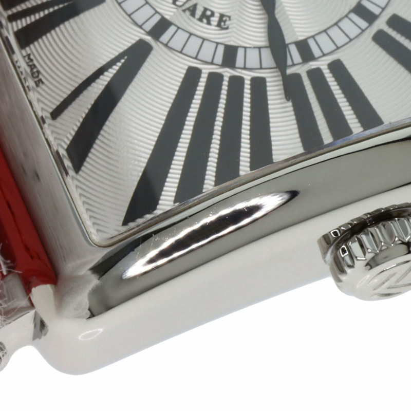 Franck Muller 6002MQZ Master Square 女士腕錶,不鏽鋼錶帶搭配皮革錶帶-17