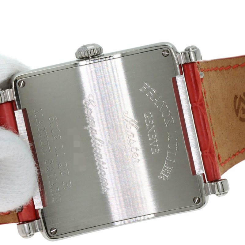 Franck Muller 6002MQZ Master Square 女士腕錶,不鏽鋼錶帶搭配皮革錶帶-23