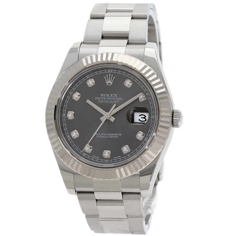 勞力士 116334G Datejust II 10P 鑲鑽腕錶 不鏽鋼/SS/18K 白金 男款 ROLEX-0