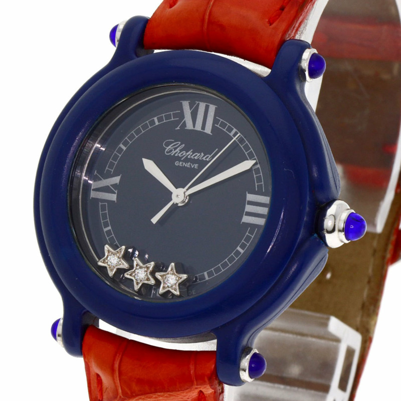 蕭邦 27/7778 Happy Star 三鑽腕錶,限量版 1000 枚,塑膠/皮革錶帶,女士款-2