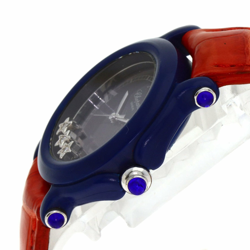 蕭邦 27/7778 Happy Star 三鑽腕錶,限量版 1000 枚,塑膠/皮革錶帶,女士款-4