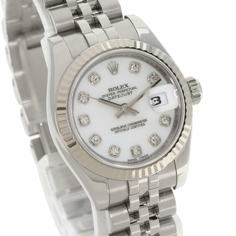 勞力士 179174G Datejust 女士十鑽腕錶,精鋼/SS/18K 白金材質-3