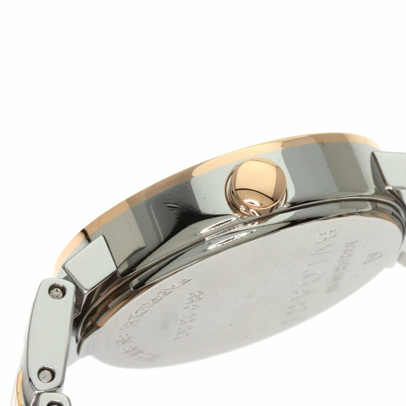 寶格麗 BBP23SG 12P 鑲鑽腕錶 不鏽鋼/SS x 18K鍍金 女士-10