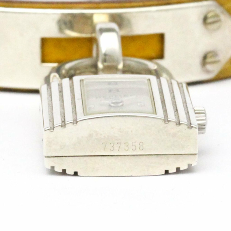 愛馬仕 Kelly 女士腕錶,銀色 925 皮革錶帶,石英機芯-6