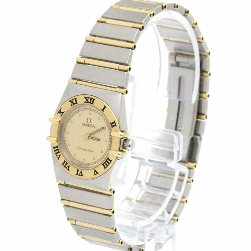 歐米茄星座系列18K金精鋼女錶795.1080拋光款-1