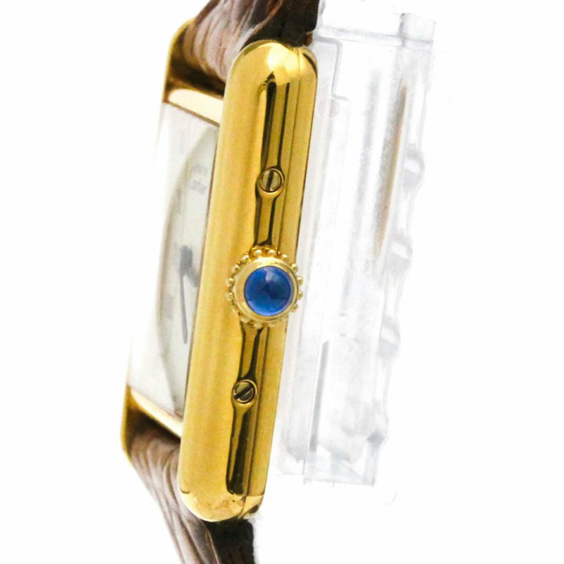 卡地亞 Must Tank 鍍金石英女士腕錶 5057001-3