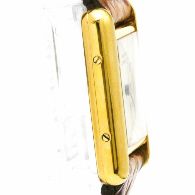 卡地亞 Must Tank 鍍金石英女士腕錶 5057001-8