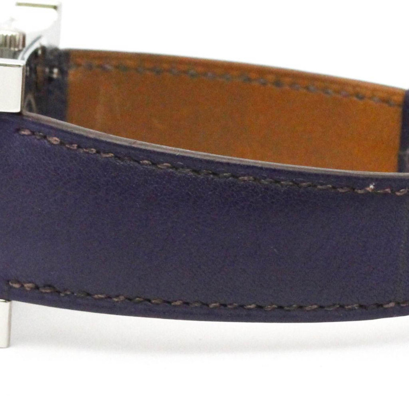 愛馬仕 H Wach 精鋼皮革石英男士腕錶 HH1.810 拋光-2