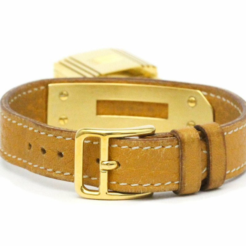 愛馬仕 Kelly 女士腕錶,鍍金皮革錶帶,石英機芯-4