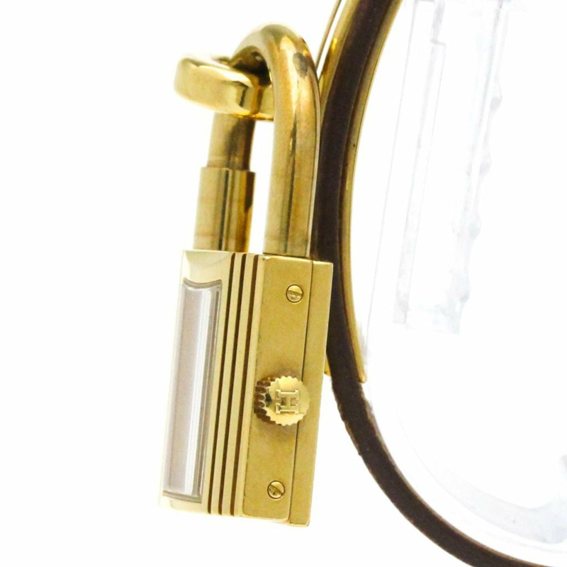 愛馬仕 Kelly 女士腕錶,鍍金皮革錶帶,石英機芯-3