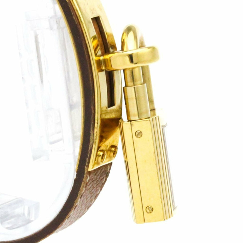 愛馬仕 Kelly 女士腕錶,鍍金皮革錶帶,石英機芯-7