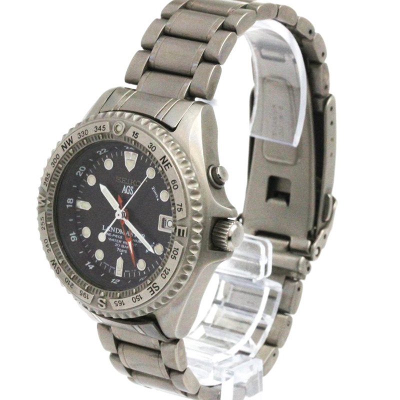 精工 Kinetic 鈦金屬男士腕錶 5M45-6A00-1