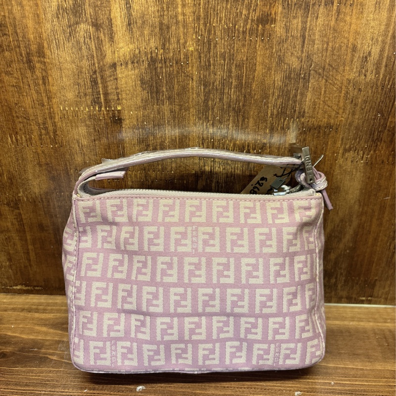 Fendi 粉色 FF 標誌手提包-0