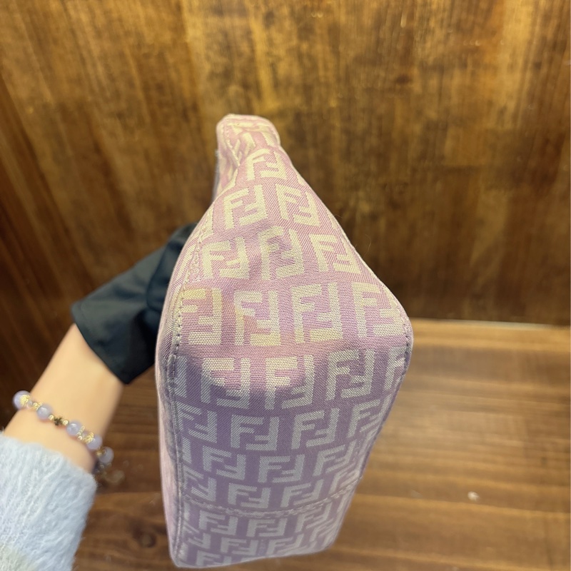 Fendi 粉色 FF 標誌手提包-3